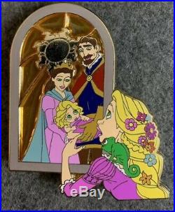 Baby Rapunzel Disney Fantasy Pin HTF Stained Glass Pascal Tangled King Queen