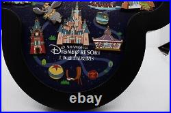 C1 Disney SHDL Shanghai Park Life LE 300 Framed 9 Pin Set Tron Castle Peter Pan