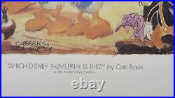 Carl Barks 376/500 Lithograph Which Disney Theme Park is this Idea Sketch