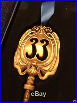 Club 33 Disneyland Exclusive Boxed Gold Brushed Key Ornament