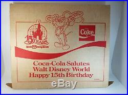 Coca-Cola Salutes Walt Disney World 15th Birthday 60-Pin Framed Set 1986 In Box
