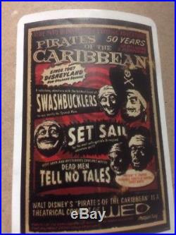 D23 Disney Theme Parks Pirates O. F. Caribbean Attraction Anniv. Poster 36x54