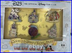 D23 Fan Club 65 Years of the Disney Theme Park Limited 6 Pin Set