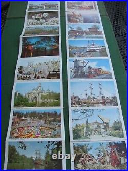 DISNEYLAND 2 Sets of Disneyland Theme Park Folding Postcards