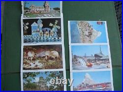 DISNEYLAND 2 Sets of Disneyland Theme Park Folding Postcards