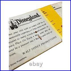 DISNEYLAND Coupon Book 1970's Pass THEME PARK TICKET Disney Souvenir VTG A D
