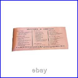 DISNEYLAND Coupon Book 1970's Pass THEME PARK TICKET Disney Souvenir VTG A D
