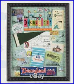 Disneyland Diamond 60th Anniversary Memorabilia Framed Le Pin Set Artist Signed