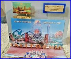 DISNEY CALIFORNIA ADVENTURE Commemorative TICKET and Disney PIN Opening Day LE