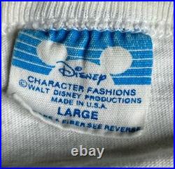DISNEY Epcot Center The Living Seas Seabase Alpha Shirt Vtg Sz L 80s 90s White