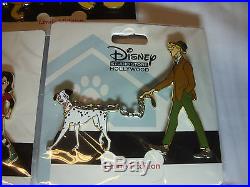 Disney Pin Dsf Le 300 Dog Walk In The Park Set & Surprise Mickey & Pluto Le 150