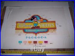 Director Mickey Disney Studios Theme Park Original Artwork Color Guide Art Plate