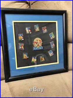 Disney 15th Anniversary EPCOT Commemorative Collectors Framed Pin Set