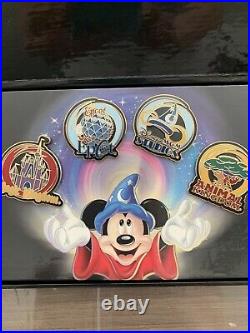 Disney 2003 Where Magic Lives (4 Parks One World) Pin Set