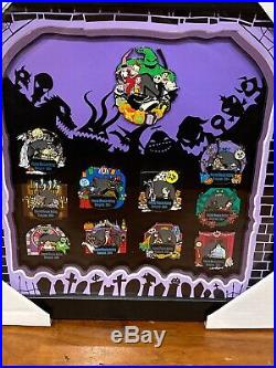 Disney 2004 Nightmare Before Christmas Doom Buddies 11 Pin Framed Set LE 500 NEW
