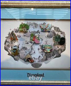 Disney A Day Disneyland Framed Pin Set LE 100! Aurora Dumbo Splash Mount MToad