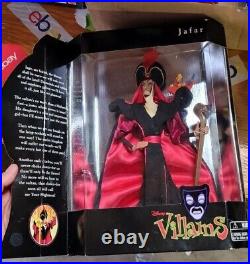 Disney Aladdin Jafar Doll Figure Theme Park Exclusive The Villians Sealed NEW
