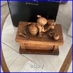 Disney Art Olszewski Theme Parks Pinocchio Carved Wood Lidded Box with Box