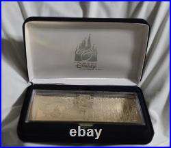 Disney Art of Disney Theme Parks 24k Gold Plated Opening Day Ticket with Box COA