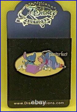 Disney Auction LE Pin Stitch Reads Ugly Ducking to Eeyore DA Card WDW 50Yr 2022