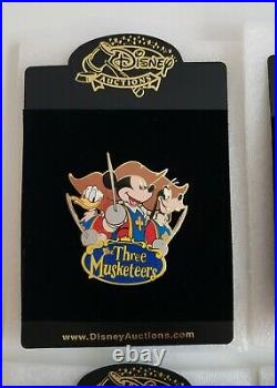 Disney Auctions (6) Pin Set The Three Musketeers Original Packaging LE 100