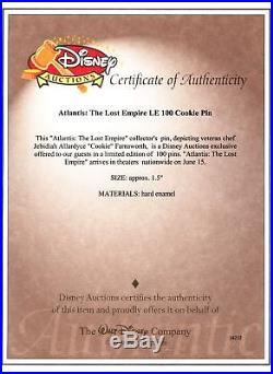 Disney Auctions Atlantis Series Jebidiah Allardyce'Cookie' Farnsworth Pin