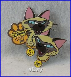 Disney Auctions LE 100 Pin Cats 2003 Jumbo Lady And The Tramp Si & Am AP SIlver