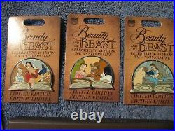 Disney Beauty and the Beast 30th Anniversary 6 Pin Set/Collection Belle Beast