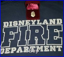 Disney Cast Member Firefighter Disneyland Fire Dept Shield Logo Tie Tac Pin RARE