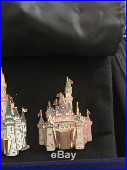 Disney Castle Series Jumbo 3D Cast Member Exclusive Slider Pins Set of 4 pins