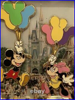 Disney Castle Wdw Storybook Jumbo Mickey Minnie Stained Glass Hinged Le 750 Pin
