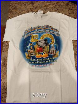 Disney Celebrating 50 Years of Disney Theme Park Magic T-shirt Mens S/M 2005