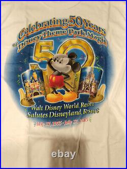 Disney Celebrating 50 Years of Disney Theme Park Magic T-shirt Mens S/M 2005