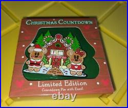 Disney Christmas Countdown 2016 LE 2000 Pin Mickey & Minnie Gingerbread Parks