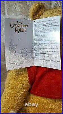 Disney Christopher Robin Movie Winnie The Pooh Plush Theme Parks MINT WITH TAGS