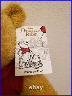 Disney Christopher Robin Movie Winnie The Pooh Plush Theme Parks NWT mint