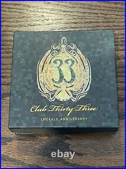 Disney Club 33 55th Emerald Anniv Challenge Coin 2 1/4 Exclusive & Rare! Nib