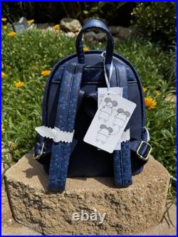 Disney Club 33 Blue Backpack Embroidered Design Theme Park Souvenir