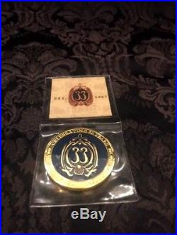 Disney Club 33 Logo Challenge Coin NIP