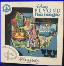 Disney D23 Beyond the Magic Magic Kingdom Park Map WDW Pin Box Set LE 500