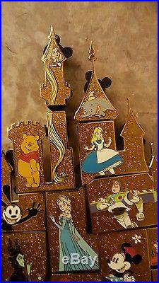 Disney D23 Expo 2015 Castle Mystery Pin Set Complete w Chasers Limited Edition