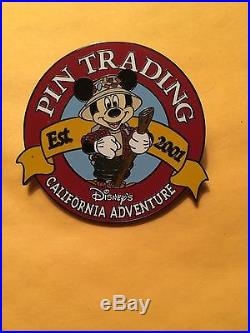 Disney DCA California Adventure Supertrader Vest Mickey Trading logo Pin
