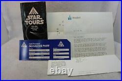 Disney DLR Disneyland 1987 Cast Premiere Star Tours Package Letter Boarding Pass