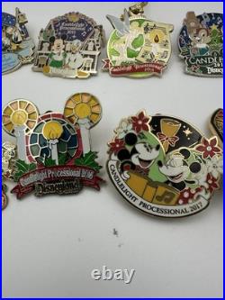 Disney DLR Disneyland Candlelight Processional Pin Lot 12 2008-2019