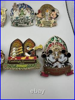 Disney DLR Disneyland Candlelight Processional Pin Lot 12 2008-2019