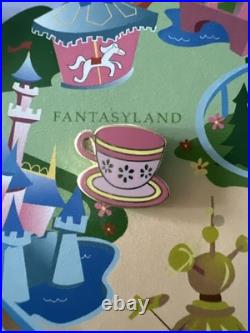 Disney DLR GWP Disneyland Attractions 9 Pins and Map Set GWP LE 5000 NEW