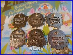 Disney DLR The Enchanted Tiki Room Collection 2008 GWP Pin Set of 6 Pins + Map