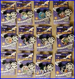 Disney Disneyland DLR Reel Characters Complete 12 Pin Set Collection
