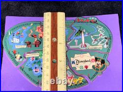 Disney Disneyland Park Atlas Lands Map Puzzle 6 Piece Cast Jumbo LE Pin Set