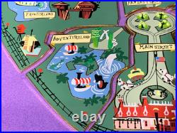 Disney Disneyland Park Atlas Lands Map Puzzle 6 Piece Cast Jumbo LE Pin Set